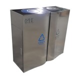 室內(nèi)商場(chǎng)搖擺蓋不銹鋼分類垃圾桶